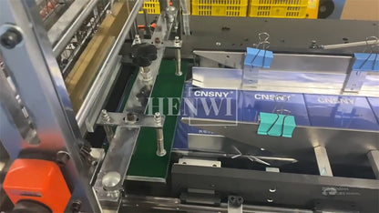 Henwi HWMB-Full Automatic 3D Cellophane Film Wrapping Machine Cosmetics Snack Box Transparent BOPP Film Overwrapping Packing Machine