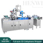 Henwi HWMB-Full Automatic 3D Cellophane Film Wrapping Machine Cosmetics Snack Box Transparent BOPP Film Overwrapping Packing Machine