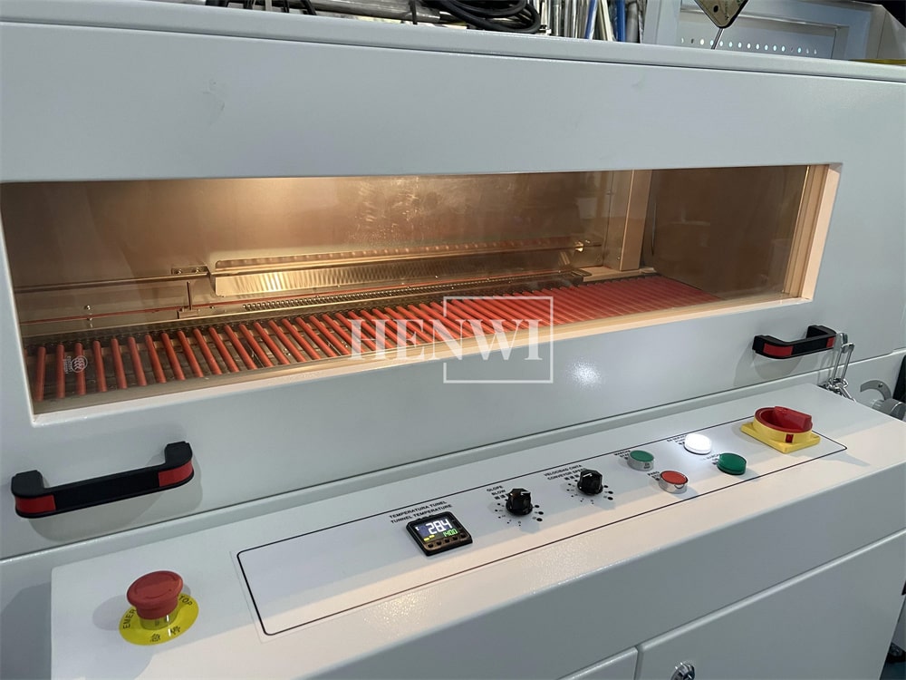 Henwi HWMB-L Model POF Film Wrapping Cutting Sealing Machine With Shrinking Tunnel