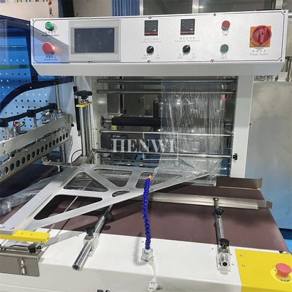 Henwi HWMB-L Model POF Film Wrapping Cutting Sealing Machine With Shrinking Tunnel