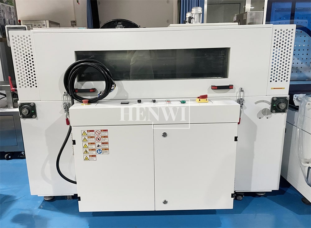Henwi HWMB-L Model POF Film Wrapping Cutting Sealing Machine With Shrinking Tunnel