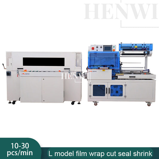 Henwi HWMB-L Model POF Film Wrapping Cutting Sealing Machine With Shrinking Tunnel