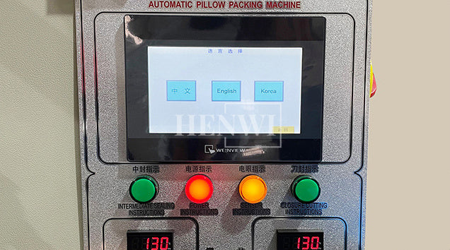 Henwi HWMB-Pillow Model Film Filling Packing Machine Food Bread Fruit Soap Cake Quick Frozen Food Horizontal Bagging Sealing Machine