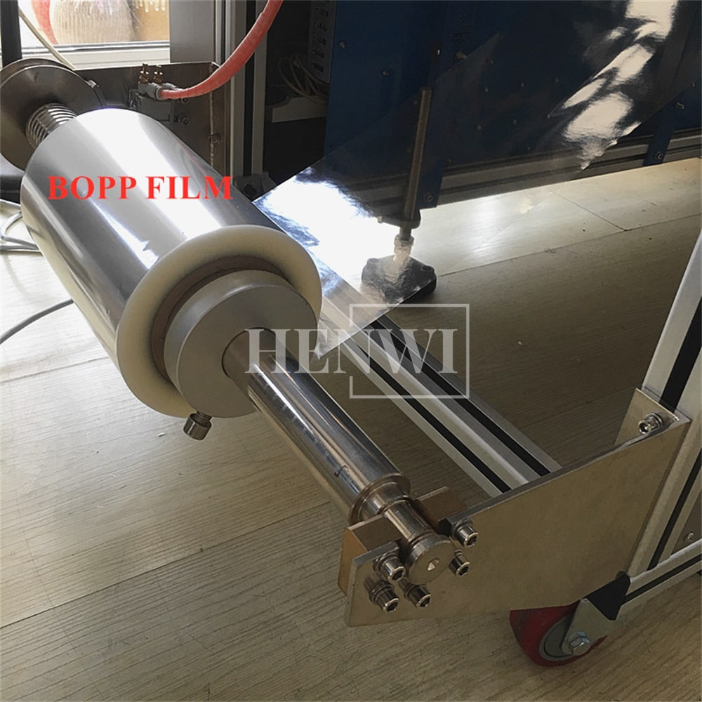 Henwi HWMB-Semi Automatic 3D Cellophane Film Wrapping Machine Case Coffee Box Transparent BOPP Film Overwrapping Packing Machine