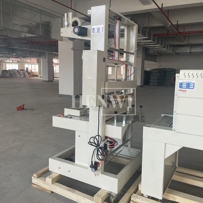 Henwi HWMB-Sleeve LDPE Film Labels Wrapping Sealing Shrinking Machine Sleeve Model Film Overwrapping Cutting Sealing Machine Plastic Glass Beer Bottle Film Packaging Heating Shrinking Machine