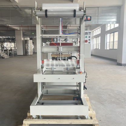 Henwi HWMB-Sleeve LDPE Film Labels Wrapping Sealing Shrinking Machine Sleeve Model Film Overwrapping Cutting Sealing Machine Plastic Glass Beer Bottle Film Packaging Heating Shrinking Machine