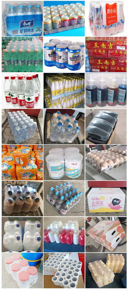 Henwi HWMB-Sleeve LDPE Film Labels Wrapping Sealing Shrinking Machine Sleeve Model Film Overwrapping Cutting Sealing Machine Plastic Glass Beer Bottle Film Packaging Heating Shrinking Machine