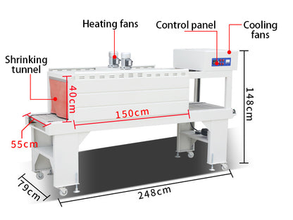 Henwi HWMB-Sleeve LDPE Film Labels Wrapping Sealing Shrinking Machine Sleeve Model Film Overwrapping Cutting Sealing Machine Plastic Glass Beer Bottle Film Packaging Heating Shrinking Machine