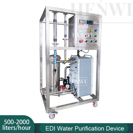 Henwi HWRO-EDI Module 500-2000L/H Electro-Deionization Ultrapure Water Purification Treatment Equipment Pure Water Making Machine Water Purifying Device