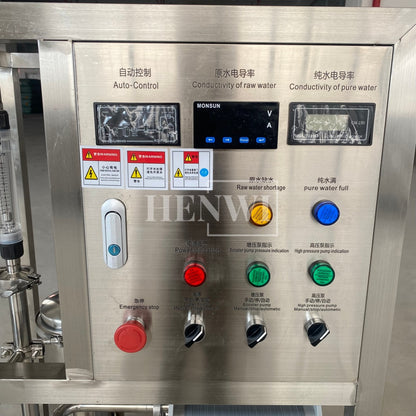 Henwi HWRO-EDI Module 500-2000L/H Electro-Deionization Ultrapure Water Purification Treatment Equipment Pure Water Making Machine Water Purifying Device