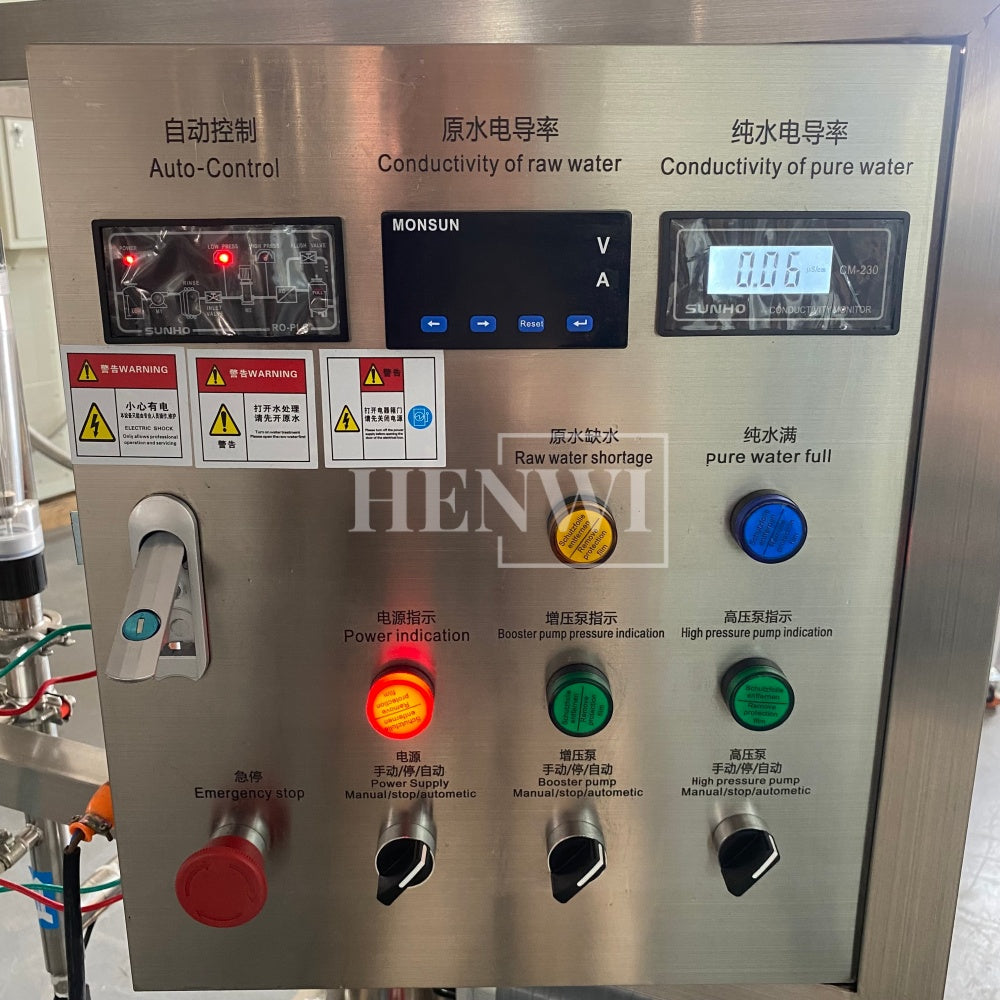 Henwi HWRO-EDI Module 500-2000L/H Electro-Deionization Ultrapure Water Purification Treatment Equipment Pure Water Making Machine Water Purifying Device