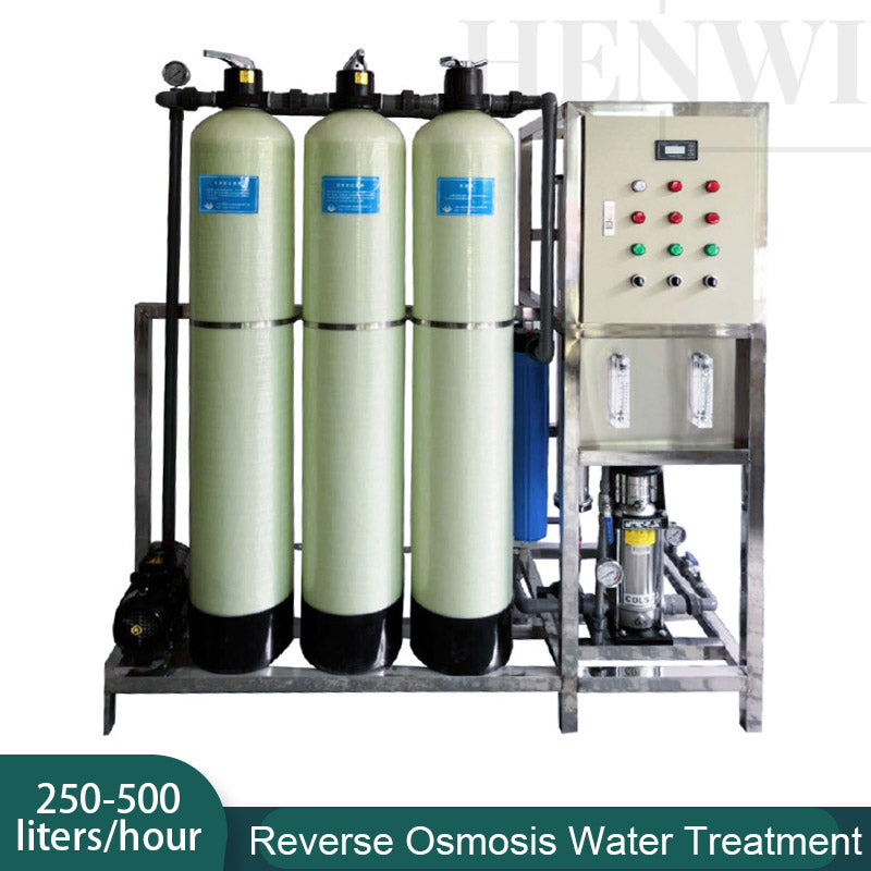 Henwi HWRO-Single Stage-250-500L/H-PVC Reverse Osmosis Water Purification Treatment Equipment Pure Water Making Machine Water Purifying Device