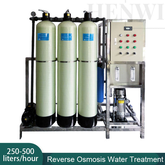 Henwi HWRO-Single Stage-250-500L/H-PVC Reverse Osmosis Water Purification Treatment Equipment Pure Water Making Machine Water Purifying Device