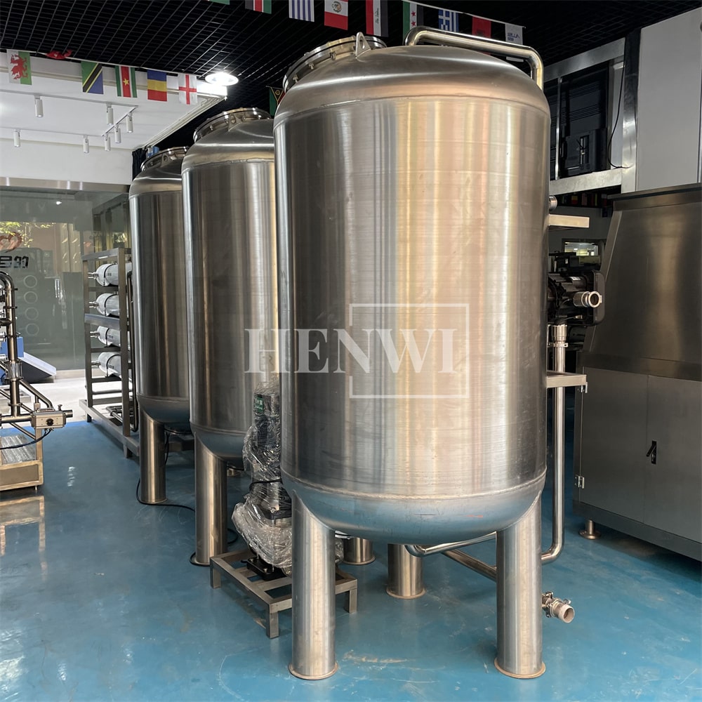Henwi HWRO-Single Stage-3000-10000L/H-SUS Reverse Osmosis Water Purification Treatment Equipment Pure Water Making Machine Water Purifying Device