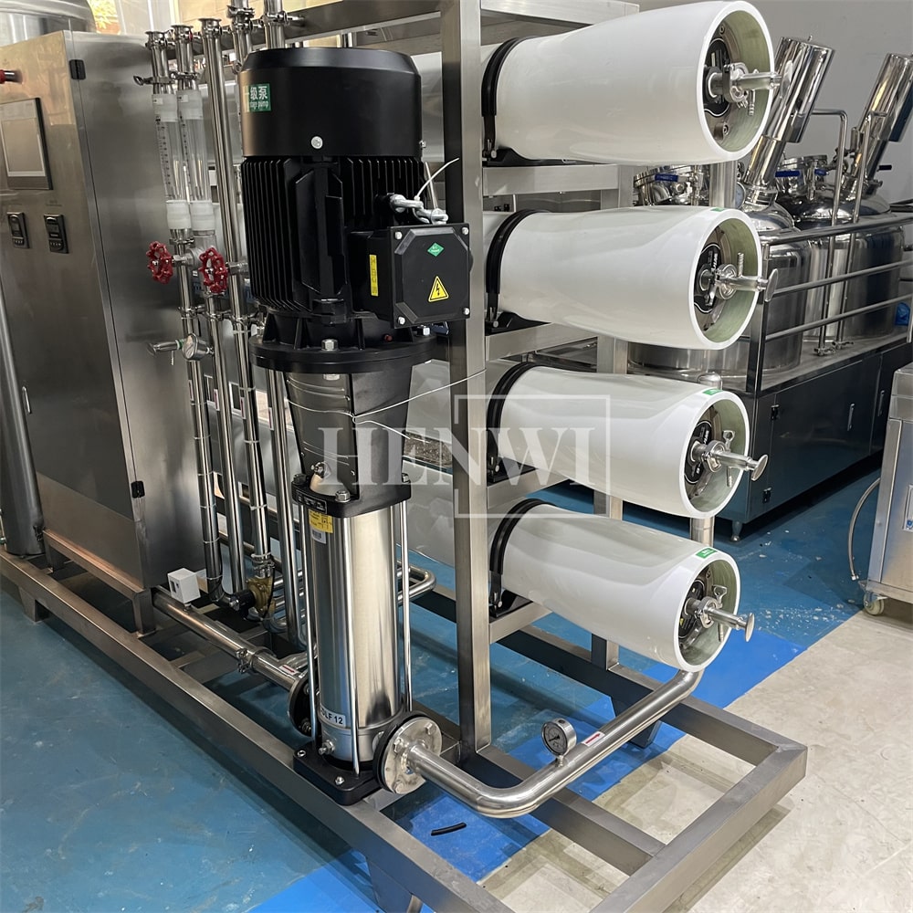 Henwi HWRO-Single Stage-3000-10000L/H-SUS Reverse Osmosis Water Purification Treatment Equipment Pure Water Making Machine Water Purifying Device