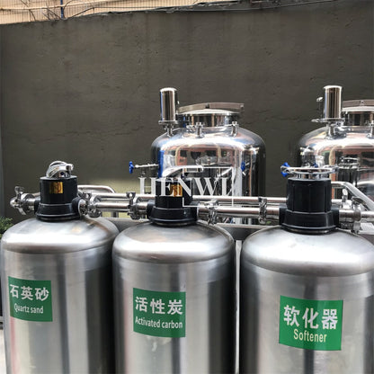 Henwi HWRO-Double Stage-500-2000L/H-SUS Reverse Osmosis Water Purification Treatment Equipment Pure Water Making Machine Water Purifying Device