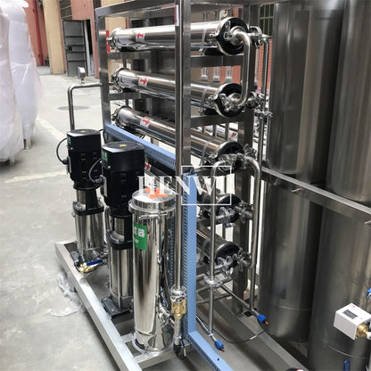 Henwi HWRO-Double Stage-500-2000L/H-SUS Reverse Osmosis Water Purification Treatment Equipment Pure Water Making Machine Water Purifying Device