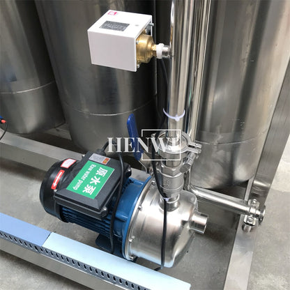 Henwi HWRO-Double Stage-500-2000L/H-SUS Reverse Osmosis Water Purification Treatment Equipment Pure Water Making Machine Water Purifying Device