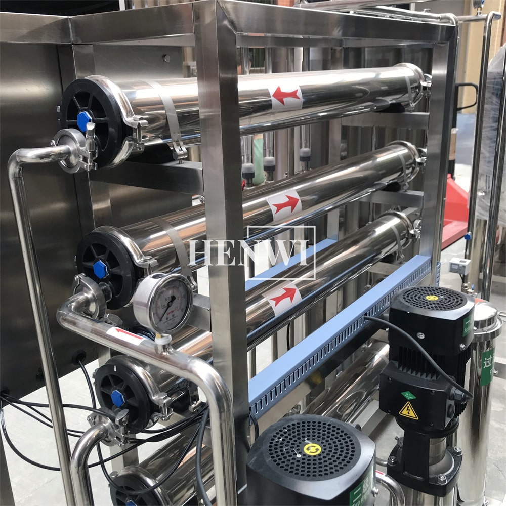 Henwi HWRO-Double Stage-500-2000L/H-SUS Reverse Osmosis Water Purification Treatment Equipment Pure Water Making Machine Water Purifying Device