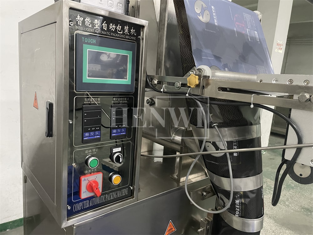 Henwi HWSM-1KG-5KG Single Lane Powder Sachet Filler Sealer Coffee Milk Seasoning Condiments Spice Pepper Powder Filling Packing Machine