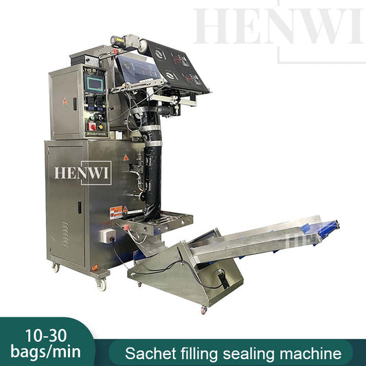 Henwi HWSM-1KG-5KG Single Lane Powder Sachet Filler Sealer Coffee Milk Seasoning Condiments Spice Pepper Powder Filling Packing Machine