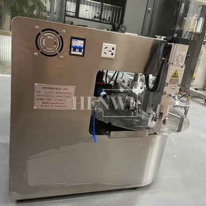 Henwi HWFM-S1 Desktop Semi Auto Spout Sachet Filling Capping Machine 1 Nozzle Spout Pouch Bag One Station Filler Sealer