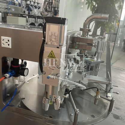 Henwi HWFM-S1 Desktop Semi Auto Spout Sachet Filling Capping Machine 1 Nozzle Spout Pouch Bag One Station Filler Sealer