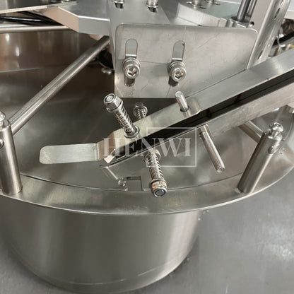 Henwi HWFM-S1 Desktop Semi Auto Spout Sachet Filling Capping Machine 1 Nozzle Spout Pouch Bag One Station Filler Sealer