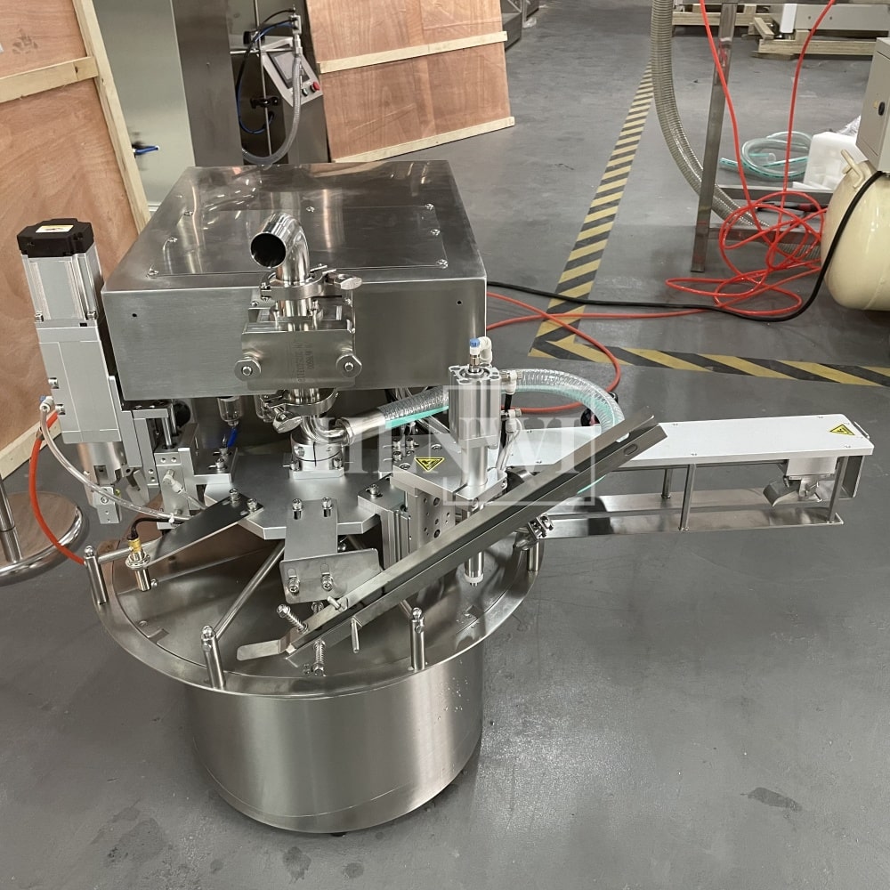 Henwi HWFM-S1 Desktop Semi Auto Spout Sachet Filling Capping Machine 1 Nozzle Spout Pouch Bag One Station Filler Sealer