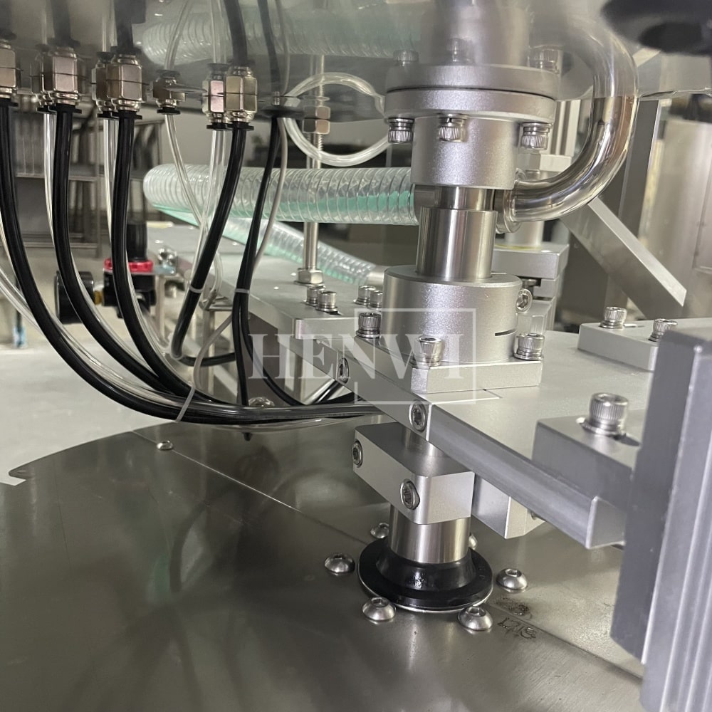 Henwi HWFM-S1 Desktop Semi Auto Spout Sachet Filling Capping Machine 1 Nozzle Spout Pouch Bag One Station Filler Sealer