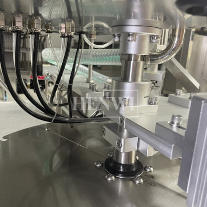 Henwi HWFM-S1 Desktop Semi Auto Spout Sachet Filling Capping Machine 1 Nozzle Spout Pouch Bag One Station Filler Sealer