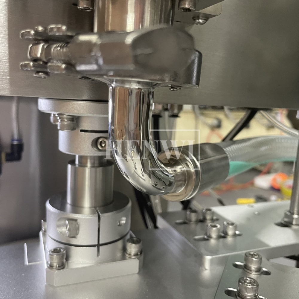 Henwi HWFM-S1 Desktop Semi Auto Spout Sachet Filling Capping Machine 1 Nozzle Spout Pouch Bag One Station Filler Sealer