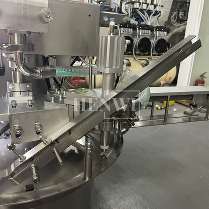 Henwi HWFM-S1 Desktop Semi Auto Spout Sachet Filling Capping Machine 1 Nozzle Spout Pouch Bag One Station Filler Sealer