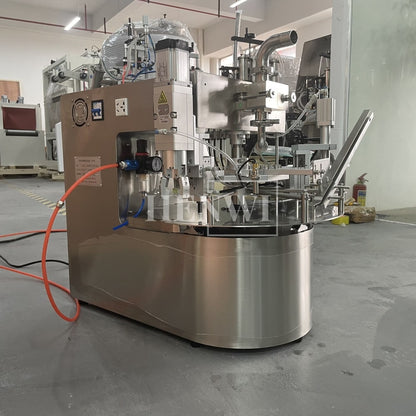 Henwi HWFM-S1 Desktop Semi Auto Spout Sachet Filling Capping Machine 1 Nozzle Spout Pouch Bag One Station Filler Sealer