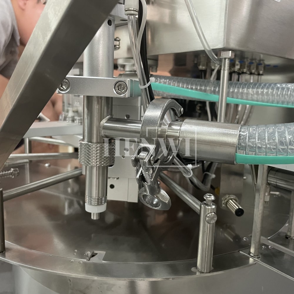 Henwi HWFM-S1 Desktop Semi Auto Spout Sachet Filling Capping Machine 1 Nozzle Spout Pouch Bag One Station Filler Sealer