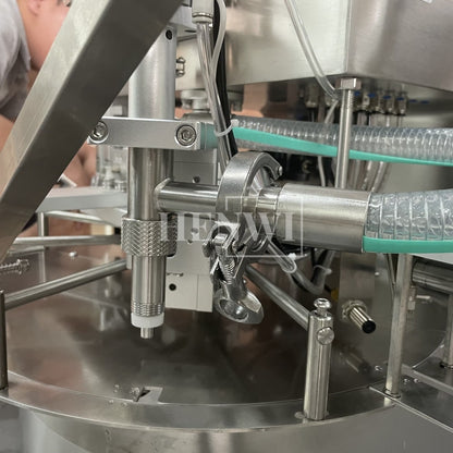 Henwi HWFM-S1 Desktop Semi Auto Spout Sachet Filling Capping Machine 1 Nozzle Spout Pouch Bag One Station Filler Sealer