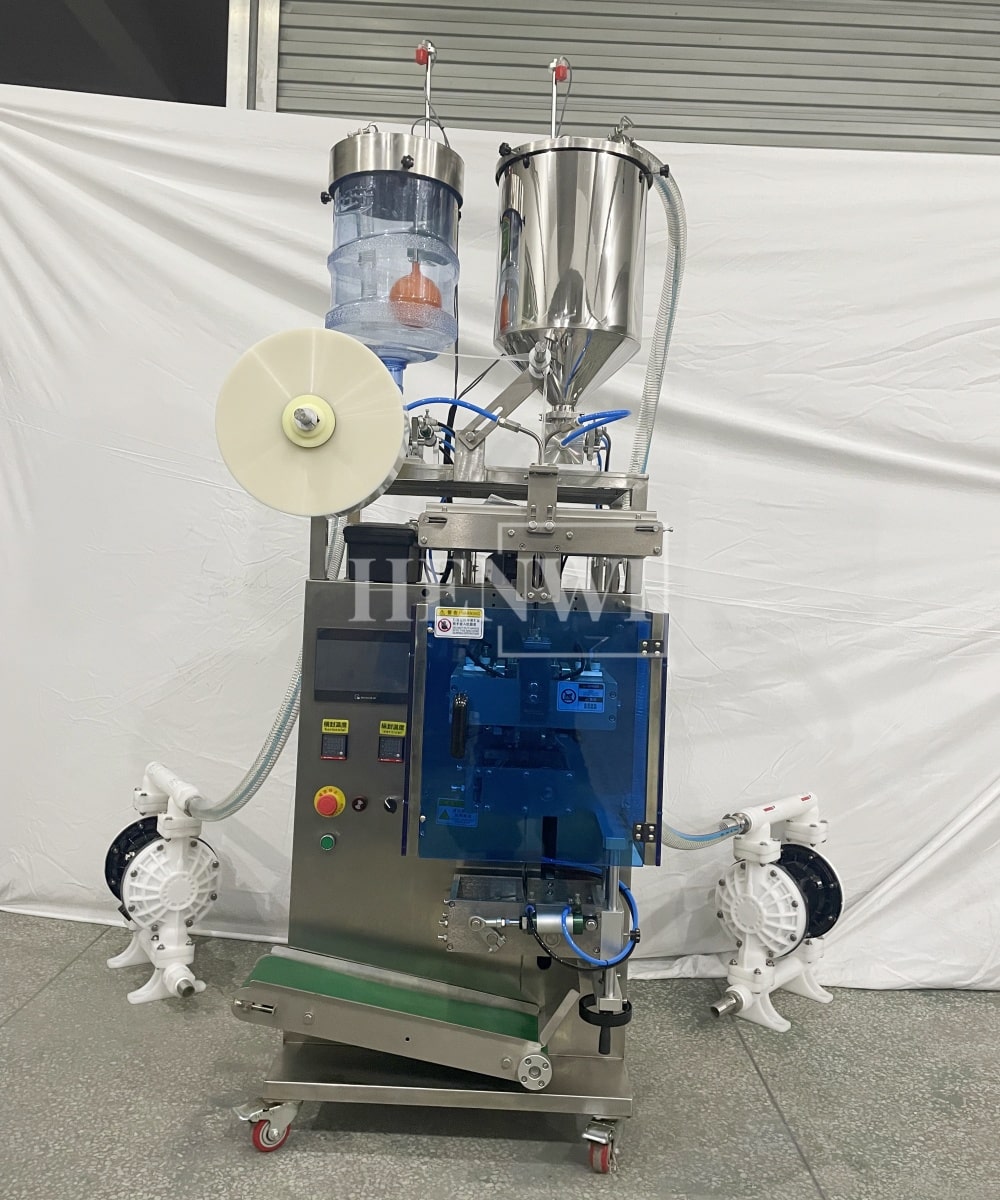 Henwi HWSM-Single Lane 2 in 1 Liquid Sachet Filler Sealer Hair Dye Color Dying Cream Gel Filling Packing Machine