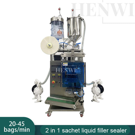 Henwi HWSM-Single Lane 2 in 1 Liquid Sachet Filler Sealer Hair Dye Color Dying Cream Gel Filling Packing Machine