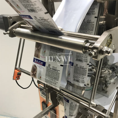 Henwi HWSM-Single Lane Liquid Sachet Filler Sealer Water Juice Honey Sauce Shampoo Cream Syrup Filling Packing Machine