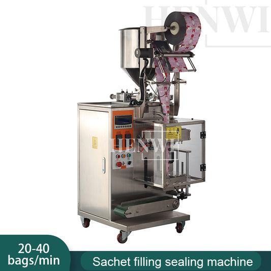 Henwi HWSM-Single Lane Liquid Sachet Filler Sealer Water Juice Honey Sauce Shampoo Cream Syrup Filling Packing Machine