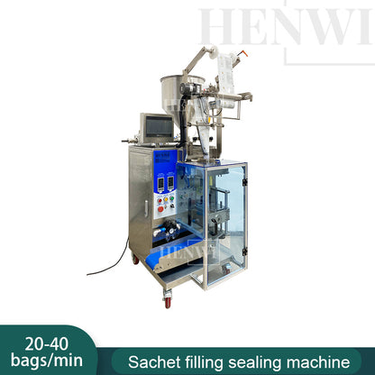 Henwi HWSM-1 Lane Liquid Sachet Filler Sealer Water Juice Honey Sauce Shampoo Cream Syrup Filling Packing Machine