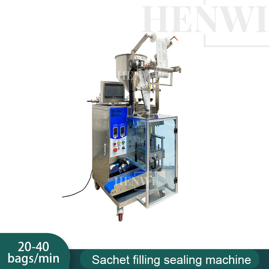 Henwi HWSM-1 Lane Liquid Sachet Filler Sealer Water Juice Honey Sauce Shampoo Cream Syrup Filling Packing Machine