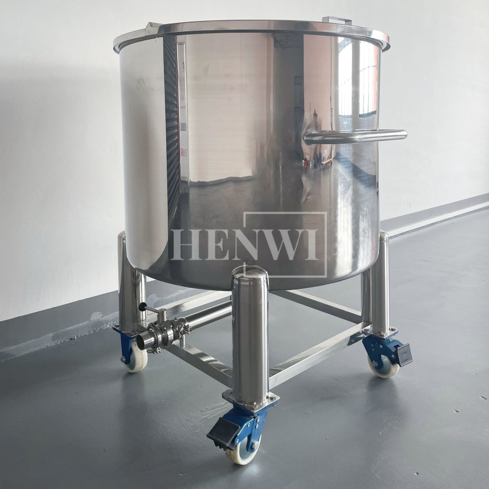 Henwi HWST-MK-50L-100L-200L-300L-500L-1000L-2000L Mobile Model Half-Opened Foldable Cover Storage Tank for Shampoo Liquid Detergent Dishwasher Soap Hand Gel Laundry Paste