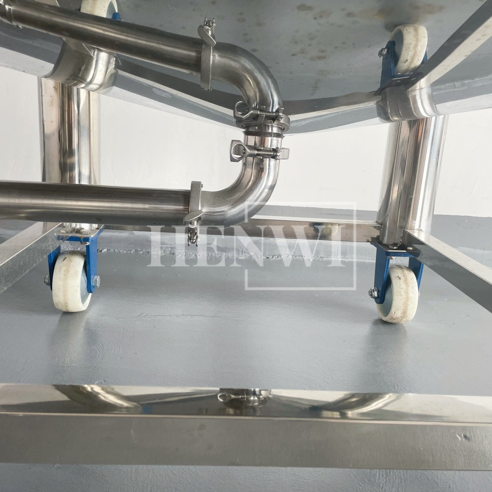 Henwi HWST-MK-50L-100L-200L-300L-500L-1000L-2000L Mobile Model Half-Opened Foldable Cover Storage Tank for Shampoo Liquid Detergent Dishwasher Soap Hand Gel Laundry Paste