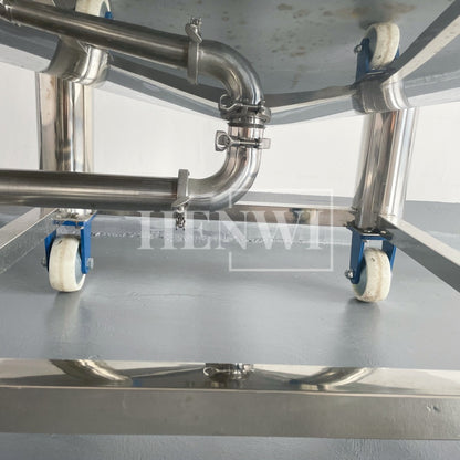 Henwi HWST-MK-50L-100L-200L-300L-500L-1000L-2000L Mobile Model Half-Opened Foldable Cover Storage Tank for Shampoo Liquid Detergent Dishwasher Soap Hand Gel Laundry Paste