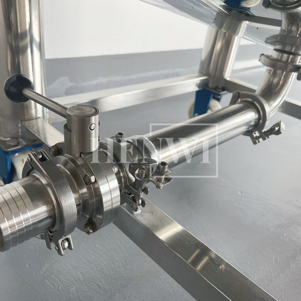 Henwi HWST-MK-50L-100L-200L-300L-500L-1000L-2000L Mobile Model Half-Opened Foldable Cover Storage Tank for Shampoo Liquid Detergent Dishwasher Soap Hand Gel Laundry Paste