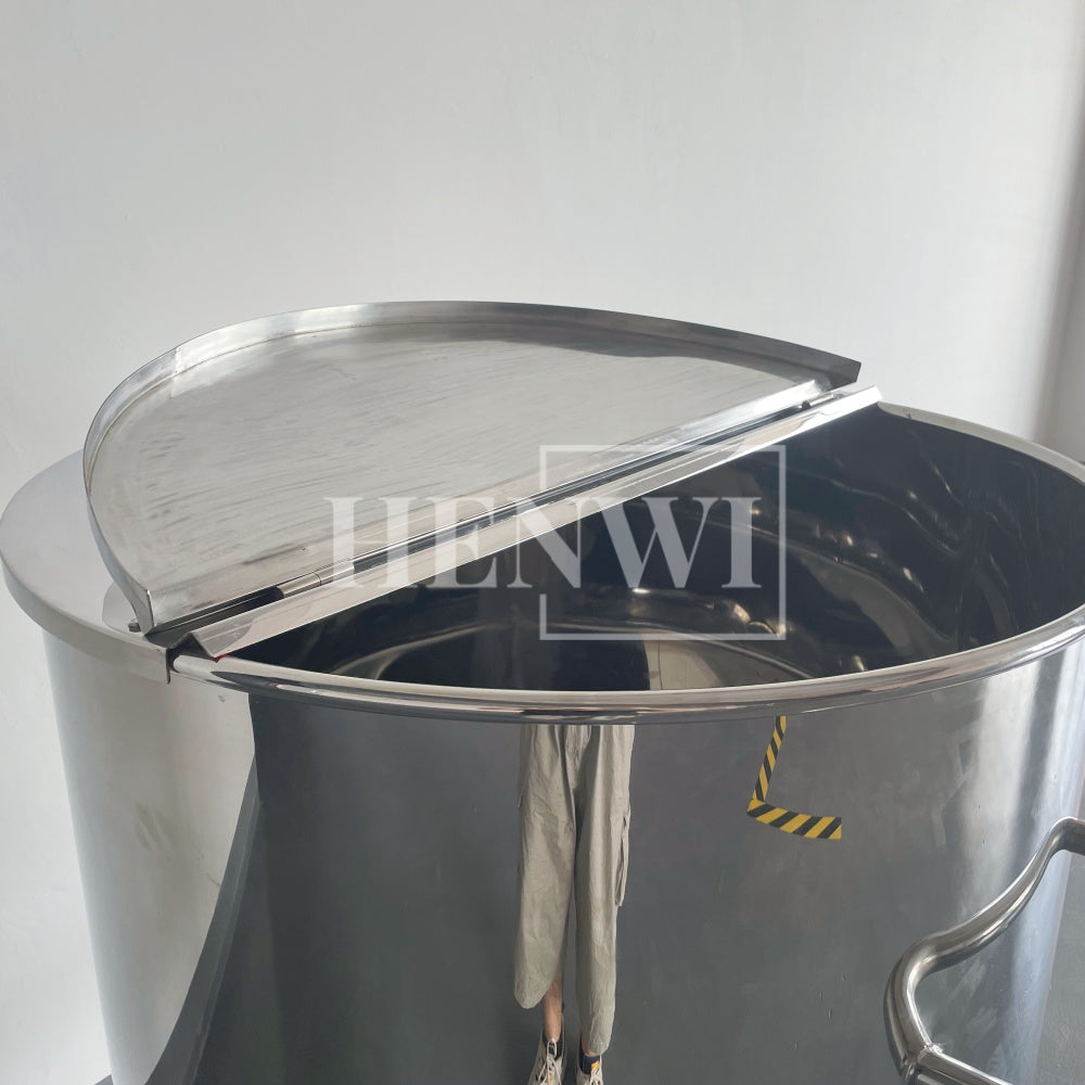 Henwi HWST-MK-50L-100L-200L-300L-500L-1000L-2000L Mobile Model Half-Opened Foldable Cover Storage Tank for Shampoo Liquid Detergent Dishwasher Soap Hand Gel Laundry Paste