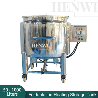 Henwi HWST-MKH-50L Mobile Model Half-Opened Foldable Cover Storage Tank With Heating / Constant Temperature Heater