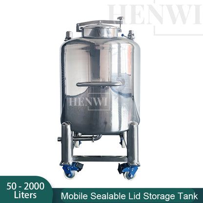 Henwi HWST-MS-50-2000L Mobile Model Sealable Cover With Manhole Storage Tank