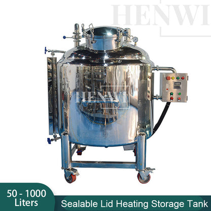 Henwi HWST-MSH-100L Mobile Model Sealable Cover Heating Storage Tank With Constant Temperature Heater